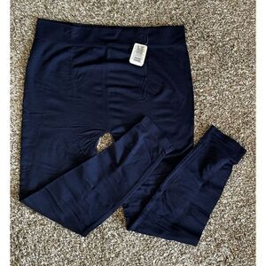 Two Pairs Itzon Women's Capri Leggings Navy Blue Plus Size One Size Yoga Workout